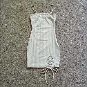 Mura Boutique white lace up dress